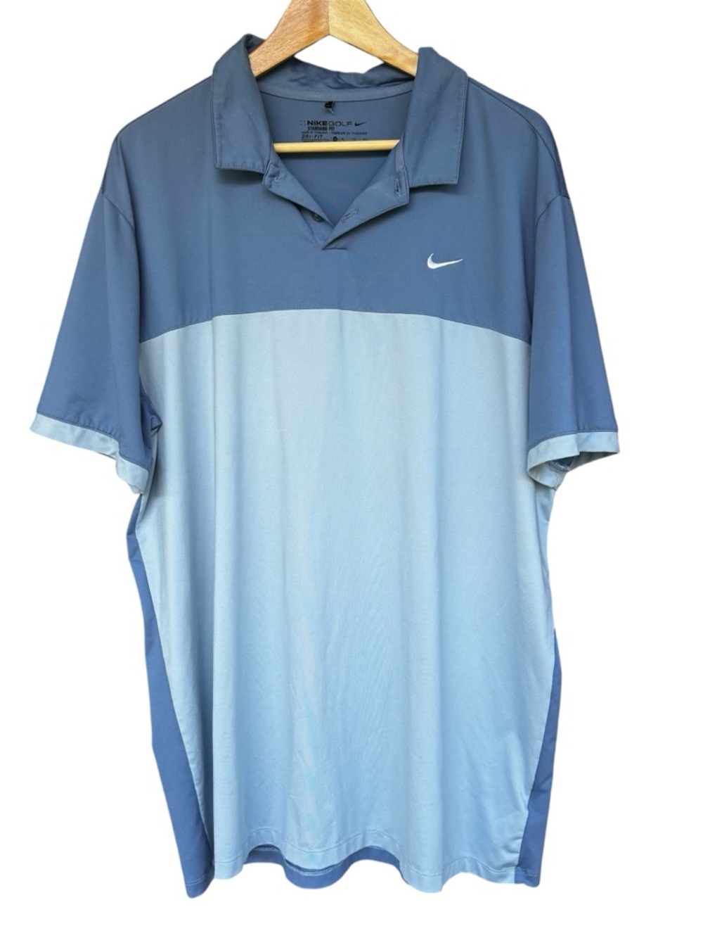 Nike Dri-FIT Men's Size XL Standard Fit Blue Golf Polo Shirt Short Sleeve